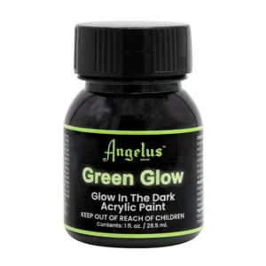 Green Glow in the dark paint by Angelus from RD Boutique Shoe Care Products.