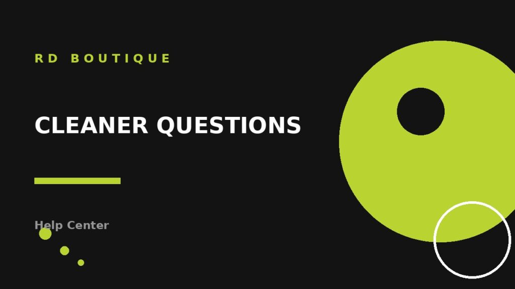 Cleaner Questions - RD Boutique shoe care help center featured image